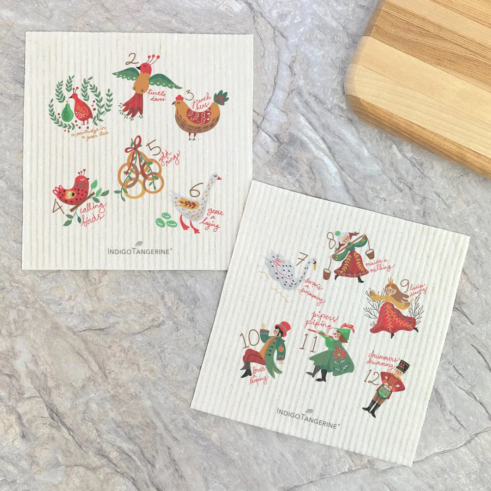 12 Days of Christmas 2pk - Swedish Dish Cloth