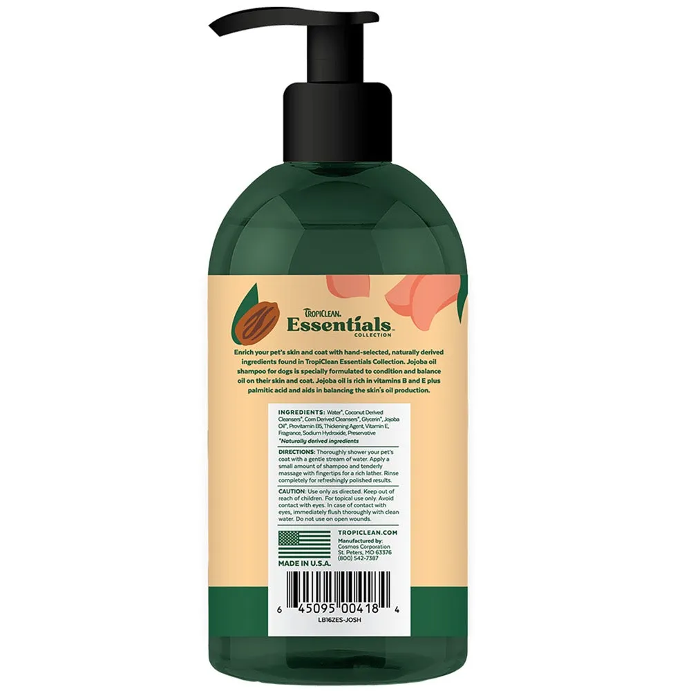 15% OFF: Tropiclean Essentials Jojoba Oil Oil Control Dog Shampoo 16oz