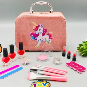 19Pcs Realistic Fashion Girl Makeup Bag