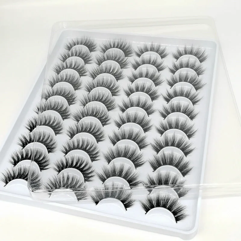 20 Pairs Natural Mink Soft Handmade 3D Dramatic False Eyelashes