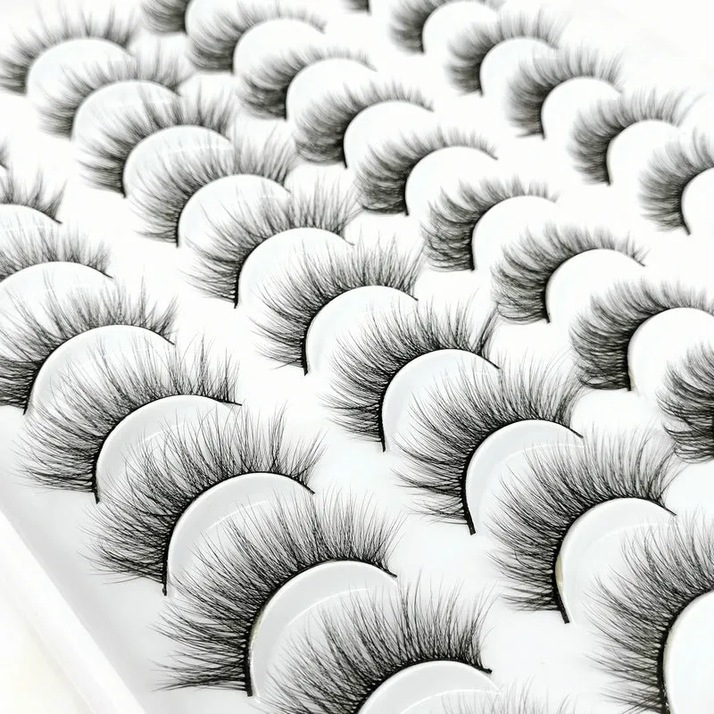 20 Pairs Natural Mink Soft Handmade 3D Dramatic False Eyelashes