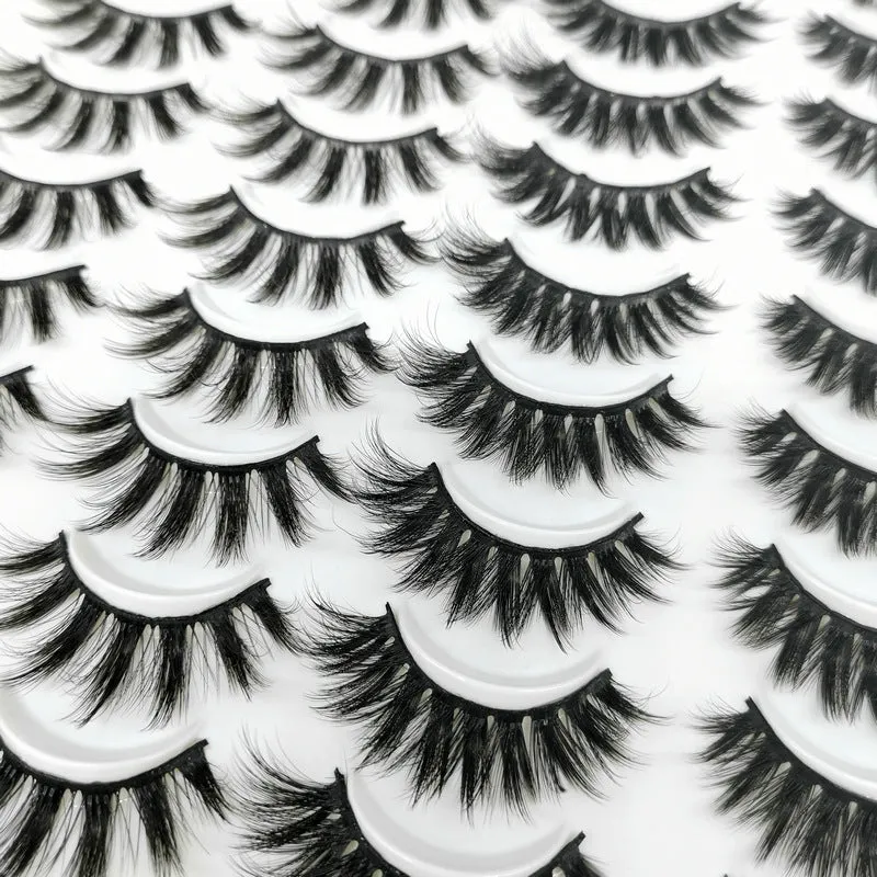 20 Pairs Natural Mink Soft Handmade 3D Dramatic False Eyelashes