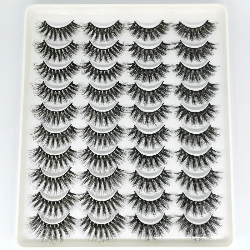 20 Pairs Natural Mink Soft Handmade 3D Dramatic False Eyelashes