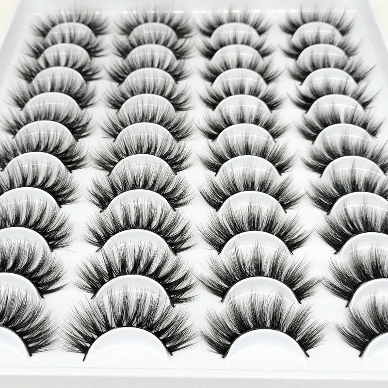 20 Pairs Natural Mink Soft Handmade 3D Dramatic False Eyelashes