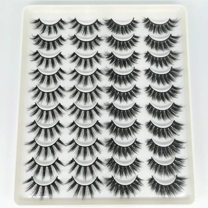 20 Pairs Natural Mink Soft Handmade 3D Dramatic False Eyelashes