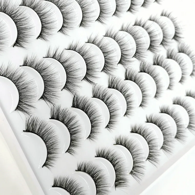 20 Pairs Natural Mink Soft Handmade 3D Dramatic False Eyelashes