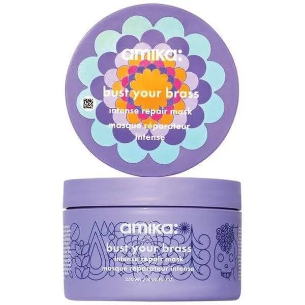 Amika Bust Your Brass Cool Blonde Intense Repair Hair Mask