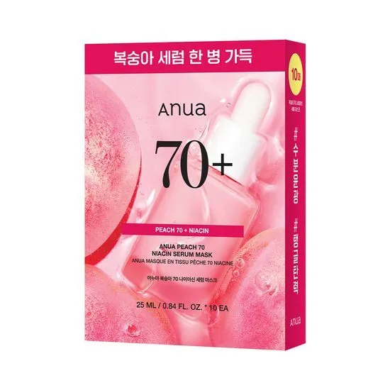 Anua PEACH 70 NIACIN SERUM MASK 25g x 10 Pcs