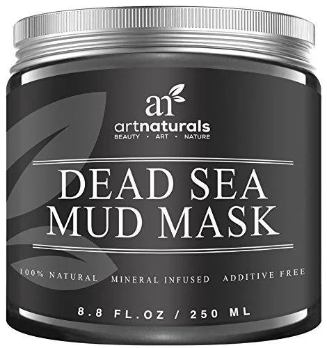 ArtNaturals Dead Sea Mud Mask for Face, Body/Hair, 100% Natural and Organic Deep Skin Cleanser, Clears Acne, Reduces Pores and Wrinkles, Ultimate Spa Quality, Mineral Infused Additive Free, 8.8 oz.