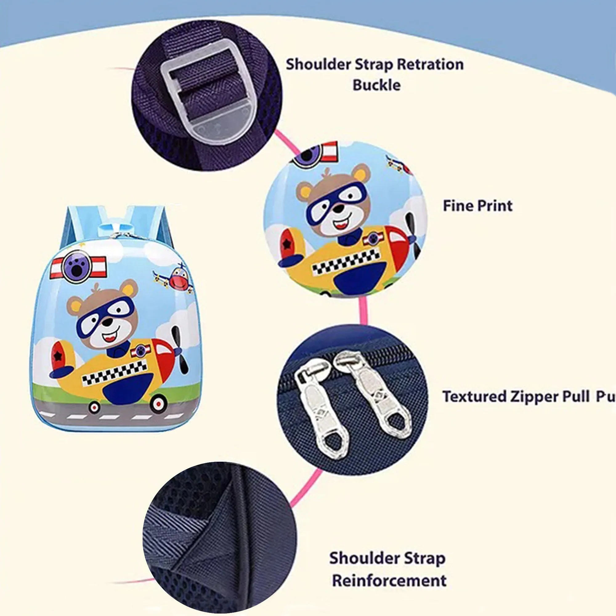 Babymoon Multipurpose Kids Backpack | Children’s School Bag for Boys & Girl’s | Kids Travel Backpack | Airplane