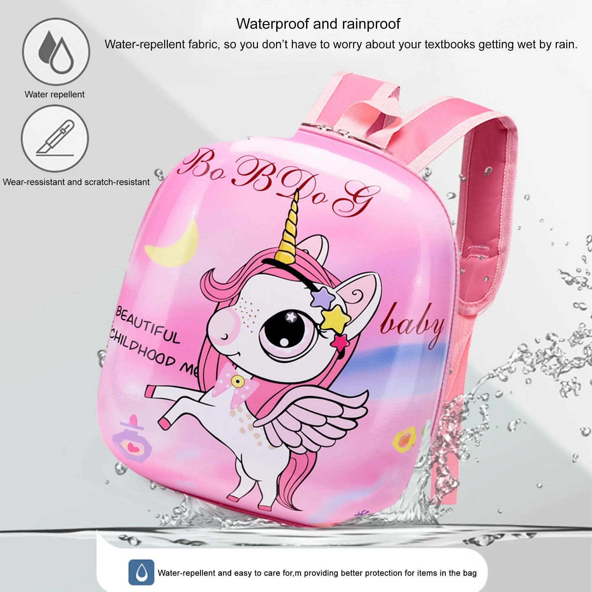 Babymoon Multipurpose Kids Backpack | Children’s School Bag for Boys & Girl’s | Kids Travel Backpack | Unicorn