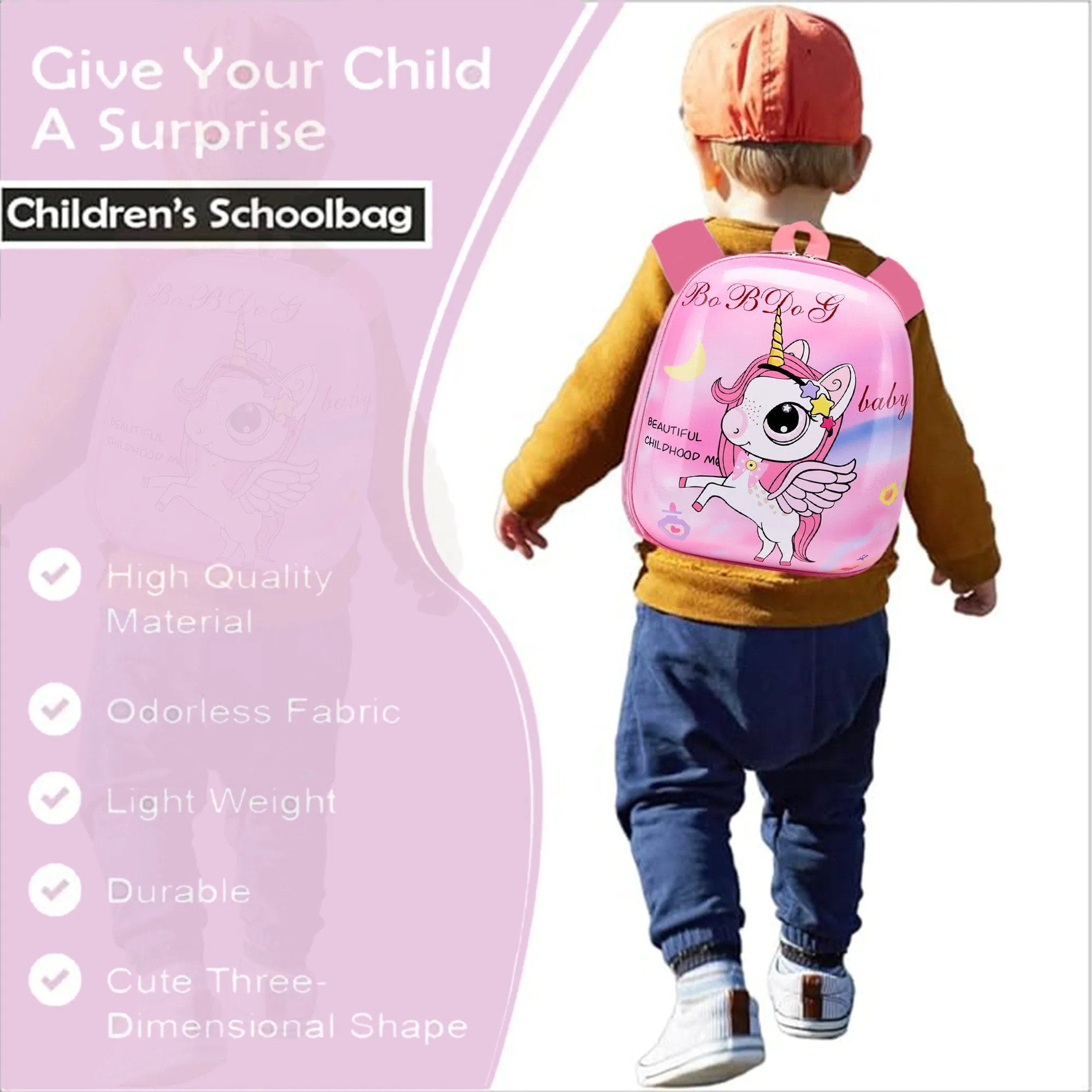 Babymoon Multipurpose Kids Backpack | Children’s School Bag for Boys & Girl’s | Kids Travel Backpack | Unicorn