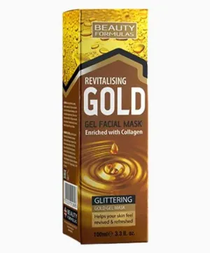 Beauty Formulas Revitalising Gold Gel Facial Mask 100ml