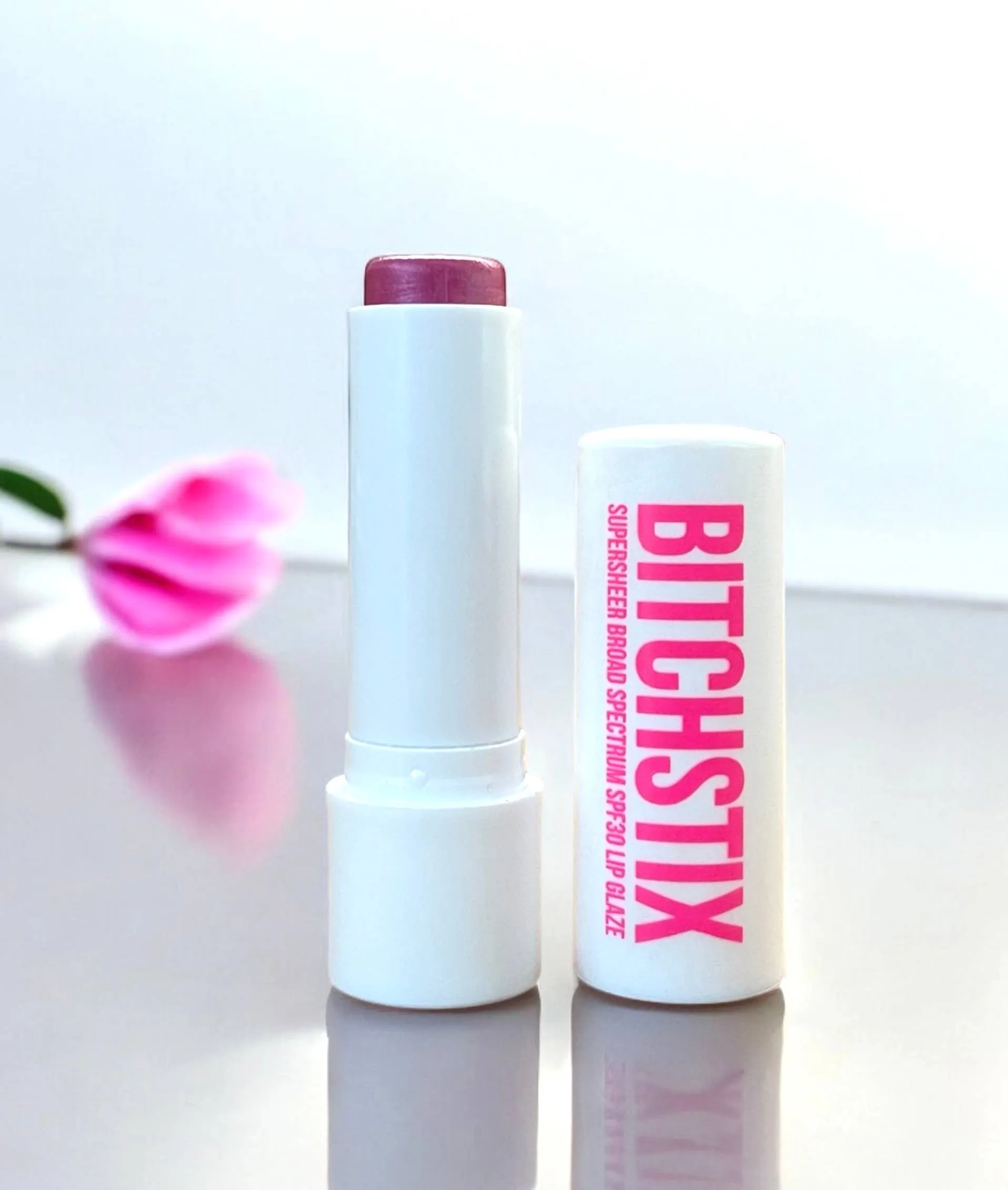 BITCHSTIX - SUPERSHEER LIP GLAZE Petal Pink - SPF30 Broad Spectrum