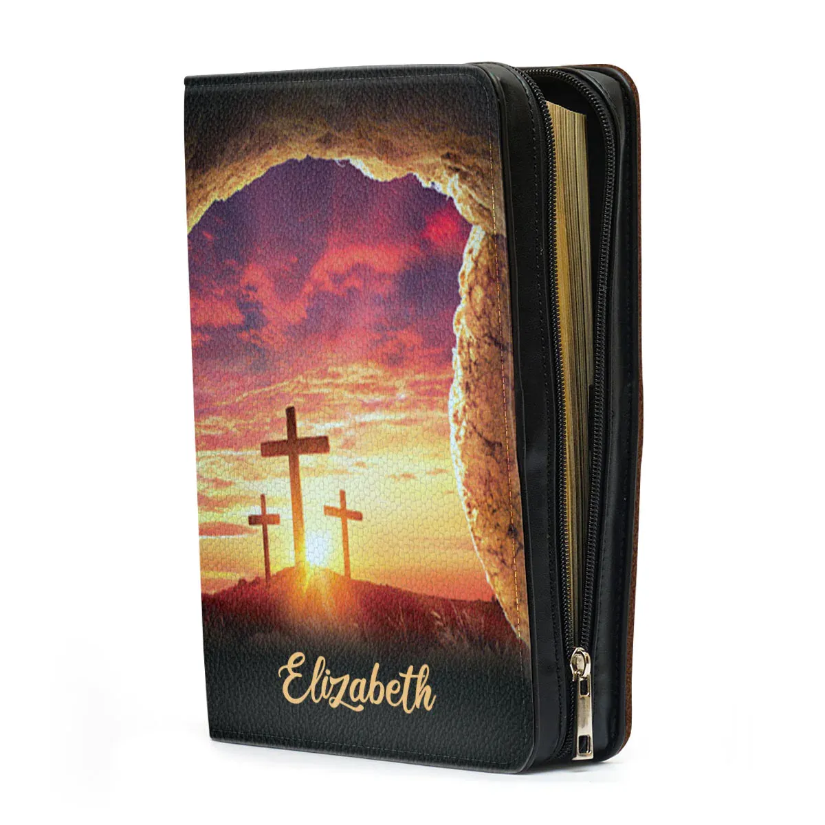 Christianart Bible Cover - Because He Lives - I Can Face Tomorrow - Personalized Gifts for Pastor - Gifts For Women - Gifts For Men - CABBBCV10060324.