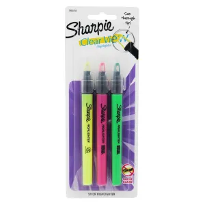 CLEAR VIEW STICK HIGHLIGHTER ASST