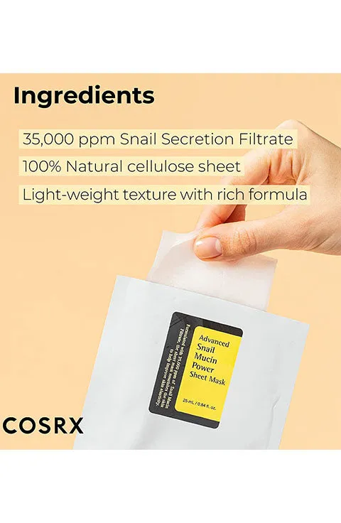 [COSRX] Advanced Snail Mucin Power Sheet Mask (1Pcs)