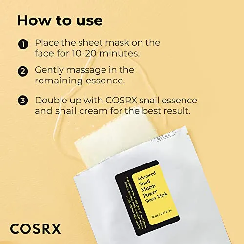 COSRX Facial Sheet Masks (Snail Sheet Mask)