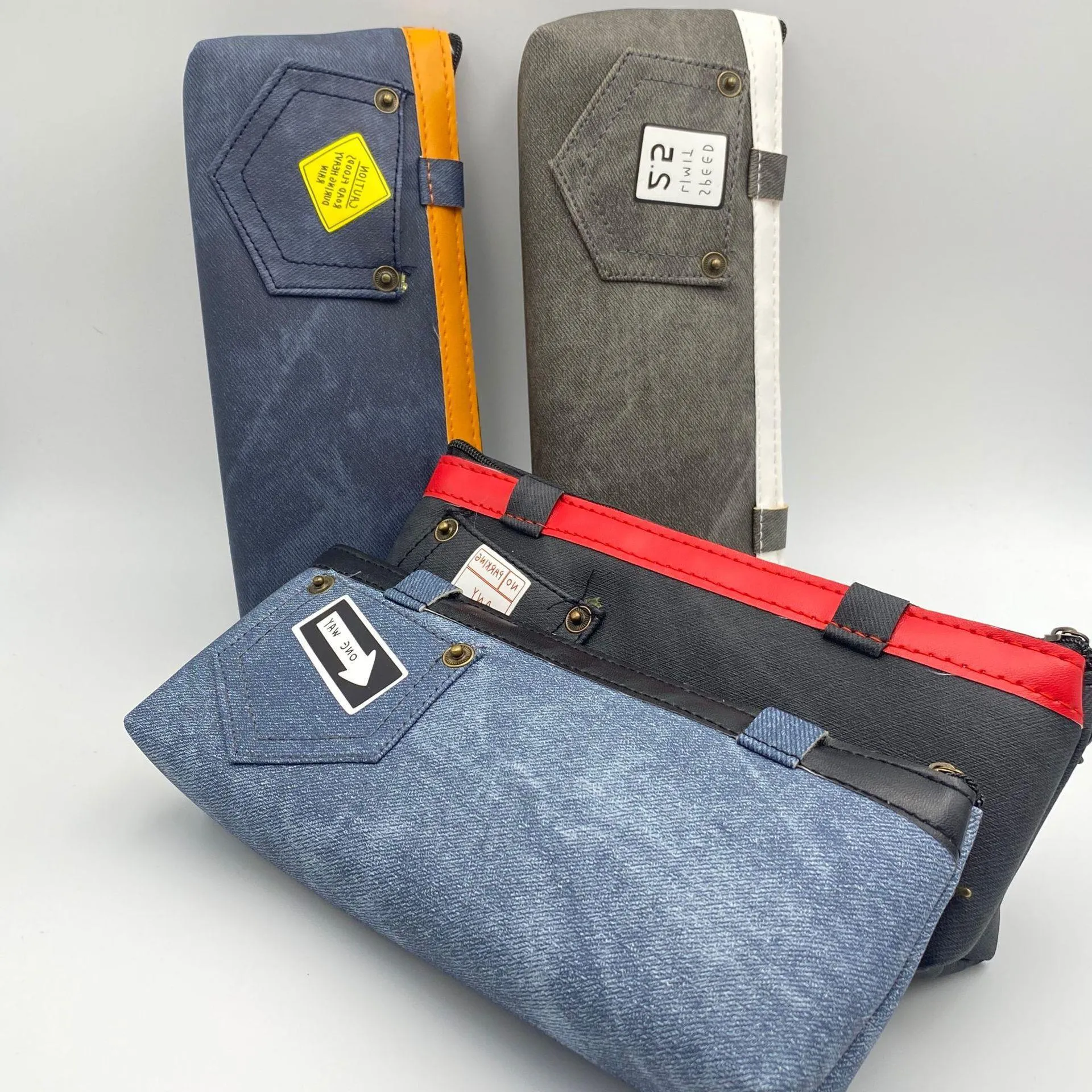 Creative Large Capacity Good Storage Extended Denim Pencil Case Denim Storage Bag Pencil Case Random Shipment