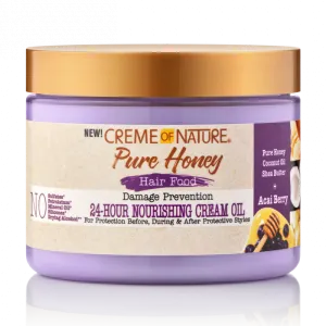 Creme of Nature Pure Honey Hair Food 24-Hour Nourishing Cream Oil 4.7 oz