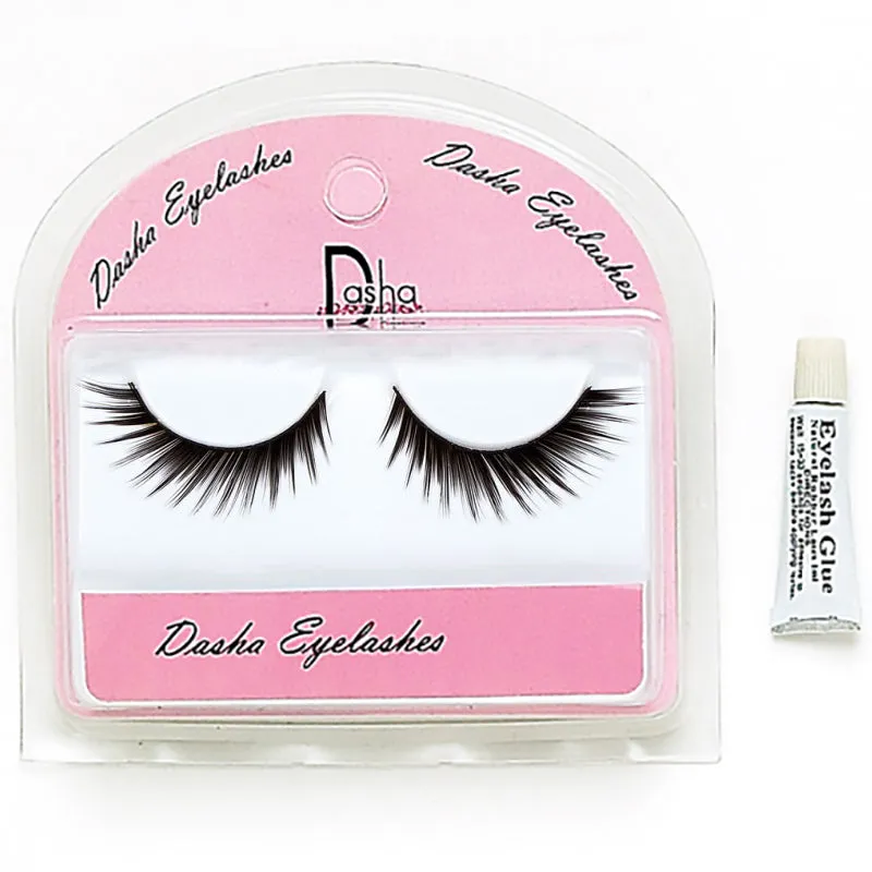 Dasha Full Eyelashes With Glue - Slant