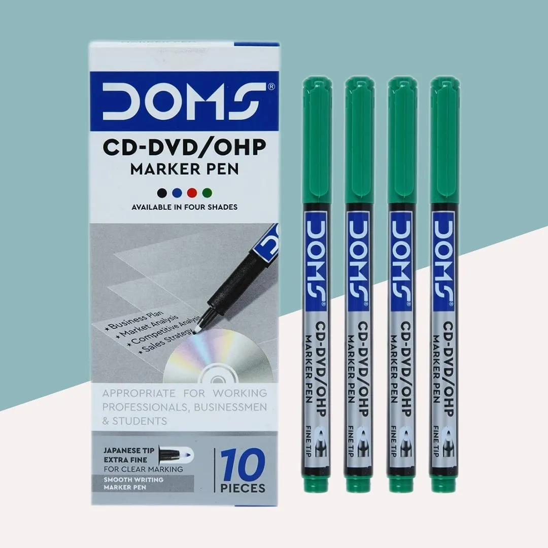 Doms CD DVD Marker - Green ( Pack Of 1 )