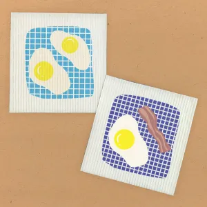 Eggs and Bacon 2pk - Swedish Dish Cloth