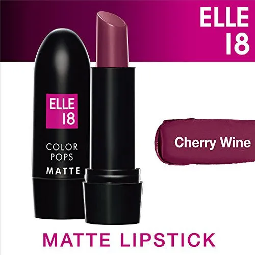 Elle 18 Color Pop Matte Lip Color, Cherry Wine, 4.3g