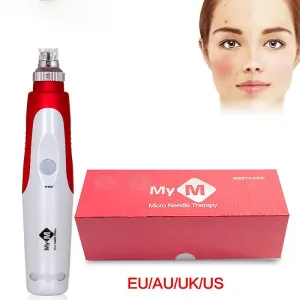 EU Plug Exfoliate Shrink Pores Device Electric Micro Rolling Derma Pen Therapy BeAUty Tool Fa0559