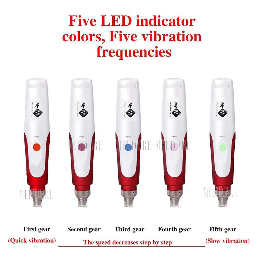 EU Plug Exfoliate Shrink Pores Device Electric Micro Rolling Derma Pen Therapy BeAUty Tool Fa0559