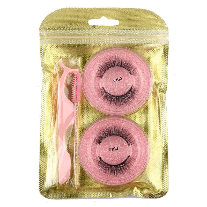 False Eyelashes Mink Hair Natural Bushy Round Set Beauty Tools