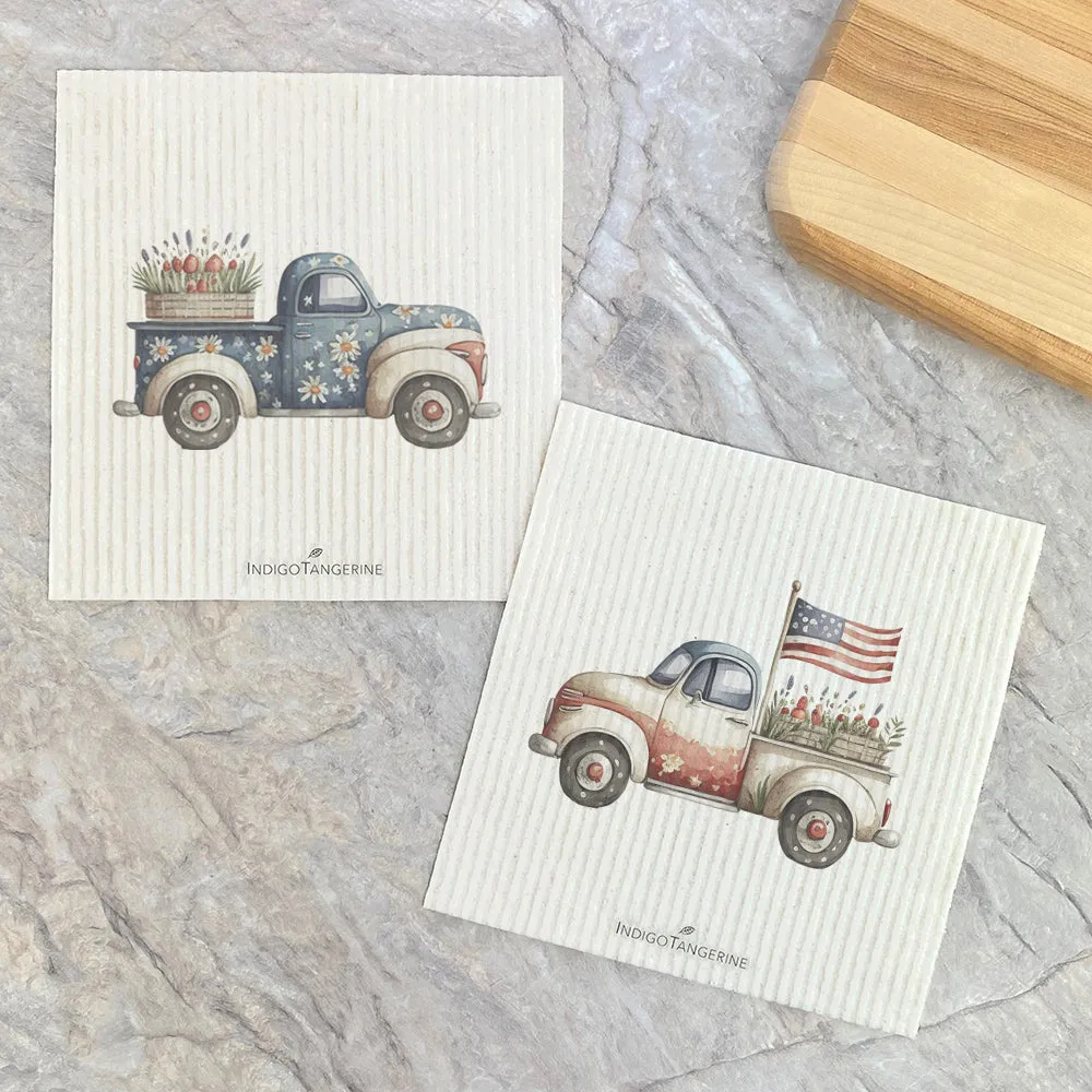 Farmhouse Trucks 2pk - Swedish Dish Cloth