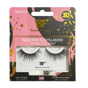 Faux Mink 3D Eyelashes Febi No. 118 (Naturally full effect)