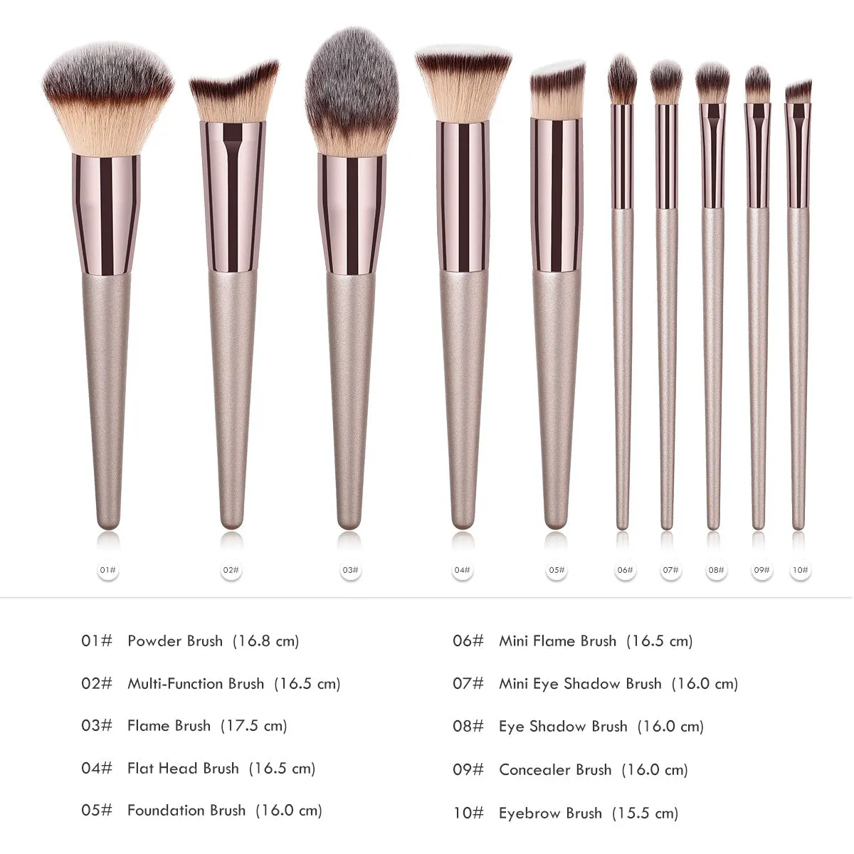 Foundation Powder Blush Eye Shadow Makeup Brushes Set