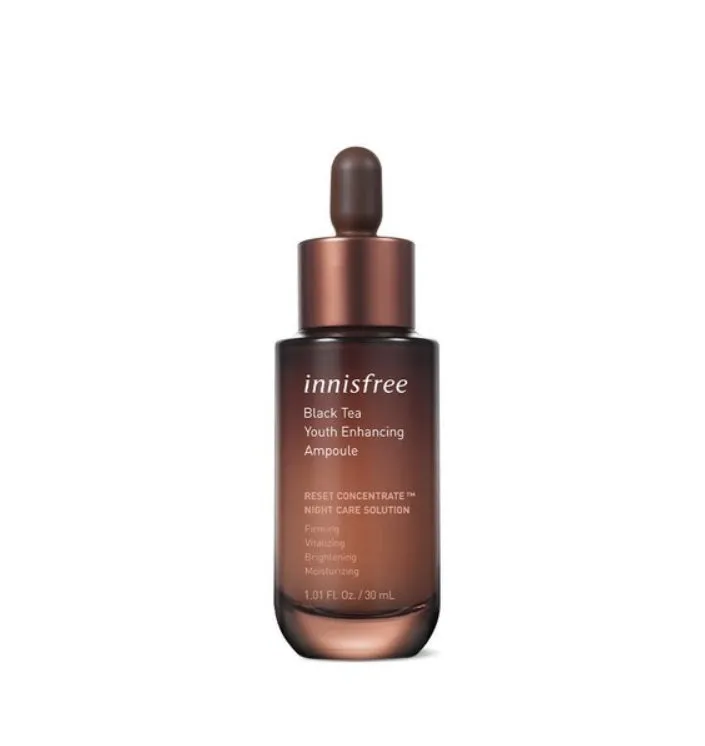 Innisfree Black Tea Youth Enhancing Ampoule 30ml Dry Sensitive Skincare Moisture Hypoallergenic Elasticity