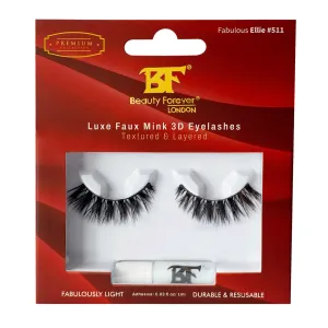 Luxe Faux Mink 3D Eyelashes - Fabulous Ellie #511 (Textured and Layered)