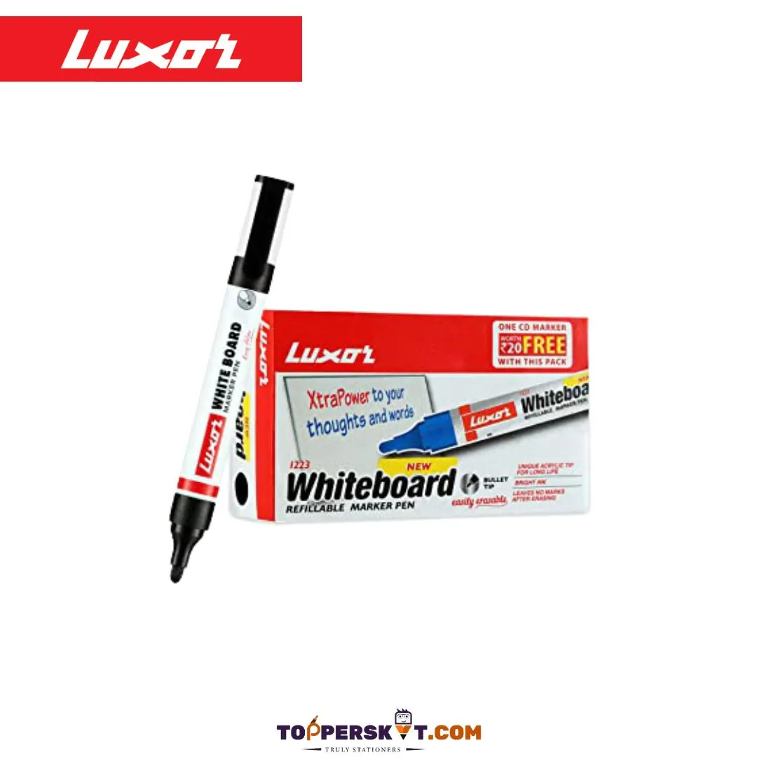 Luxor Whiteboard Marker-Black ( Pack of 1 )