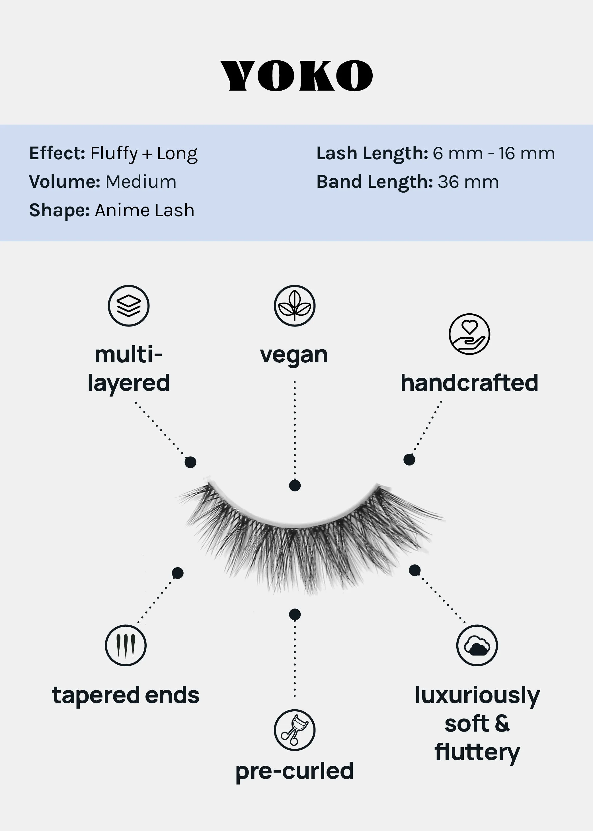 Magical Girl Classic Eyelashes – Yoko