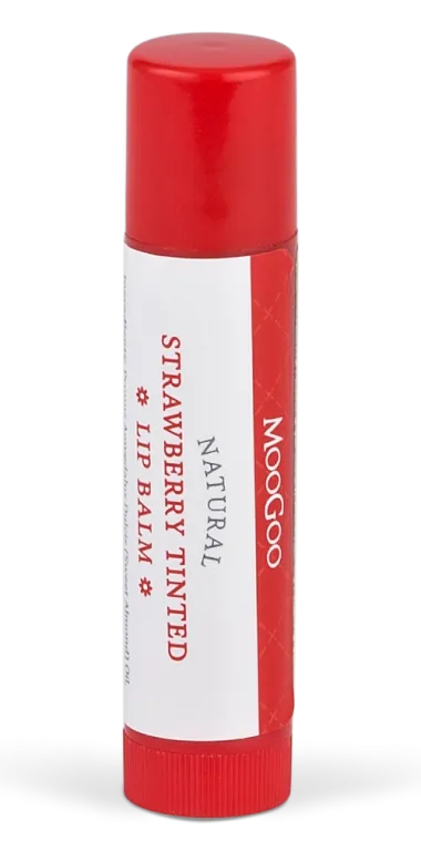 MooGoo Skincare Strawberry Tinted Edible Lip Balm Exp: 03/26