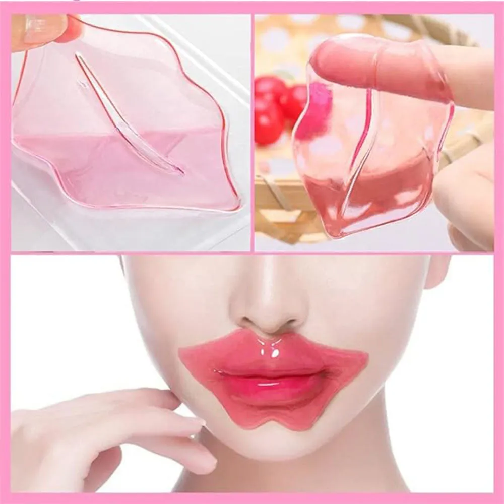 (NET) Eelhoe Cherry Lip Mask 5 Pack Collagen Crystal Gel Lip Care Masks