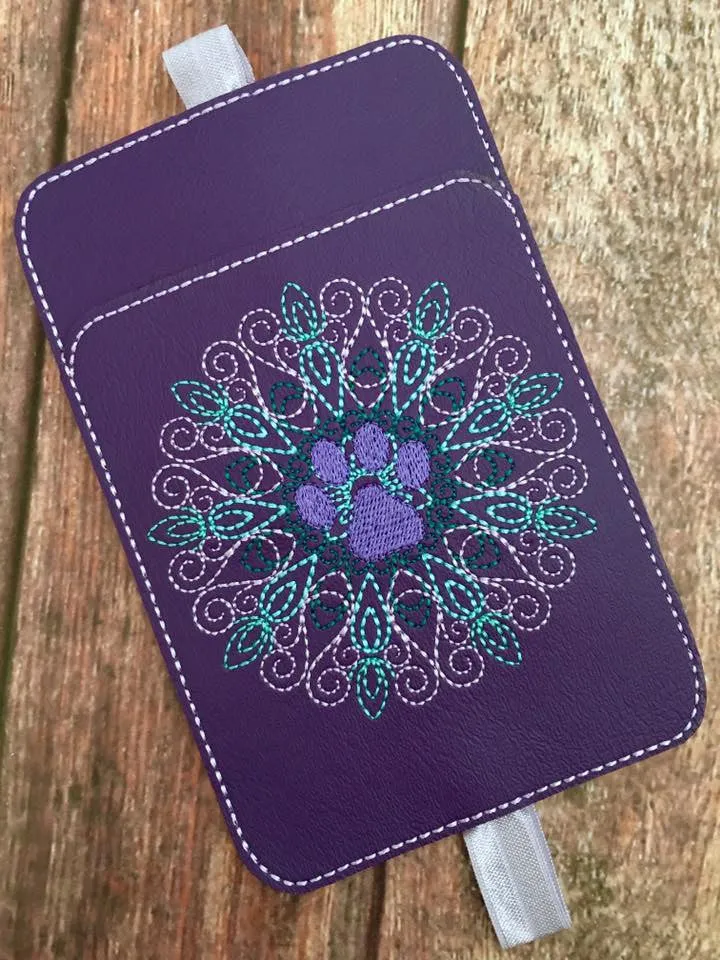 Planner Pocket Band - Paw Mandala Purple