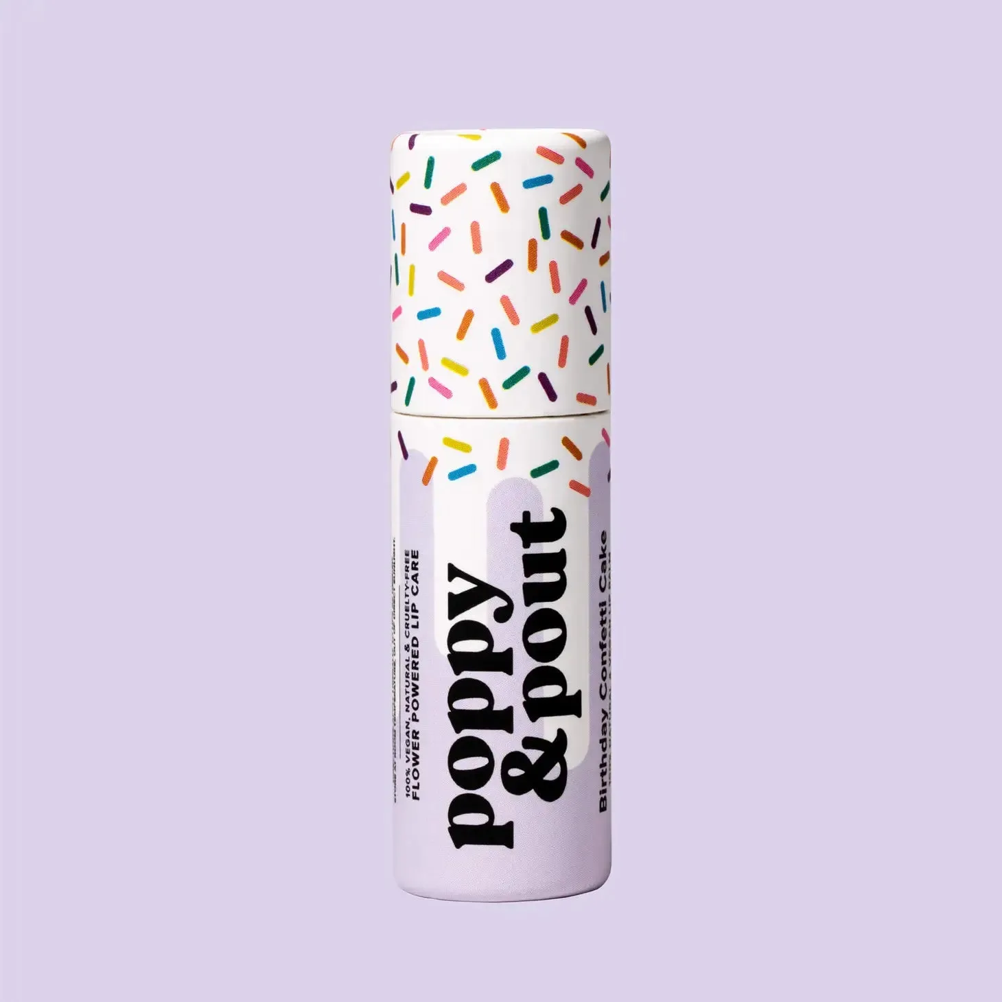 Poppy & Pout Lip Balm: Birthday Confetti Cake Lilac