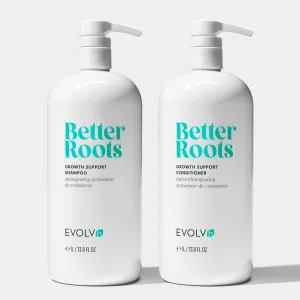 Pre-Order & Save: NEW! Better Roots Growth Support Shampoo and Conditioner Liter Duo