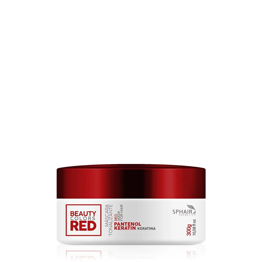 Red Hair Tinting Moisturizing Panthenol Keratin Treatment Mask 300g - Sphair