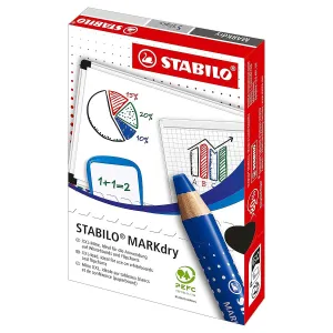 STABILO MARKdry Red Whiteboard Markers (5 Pack)