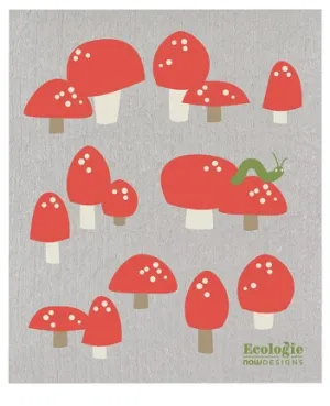 Totally Toadstools Swedish Dishcloth