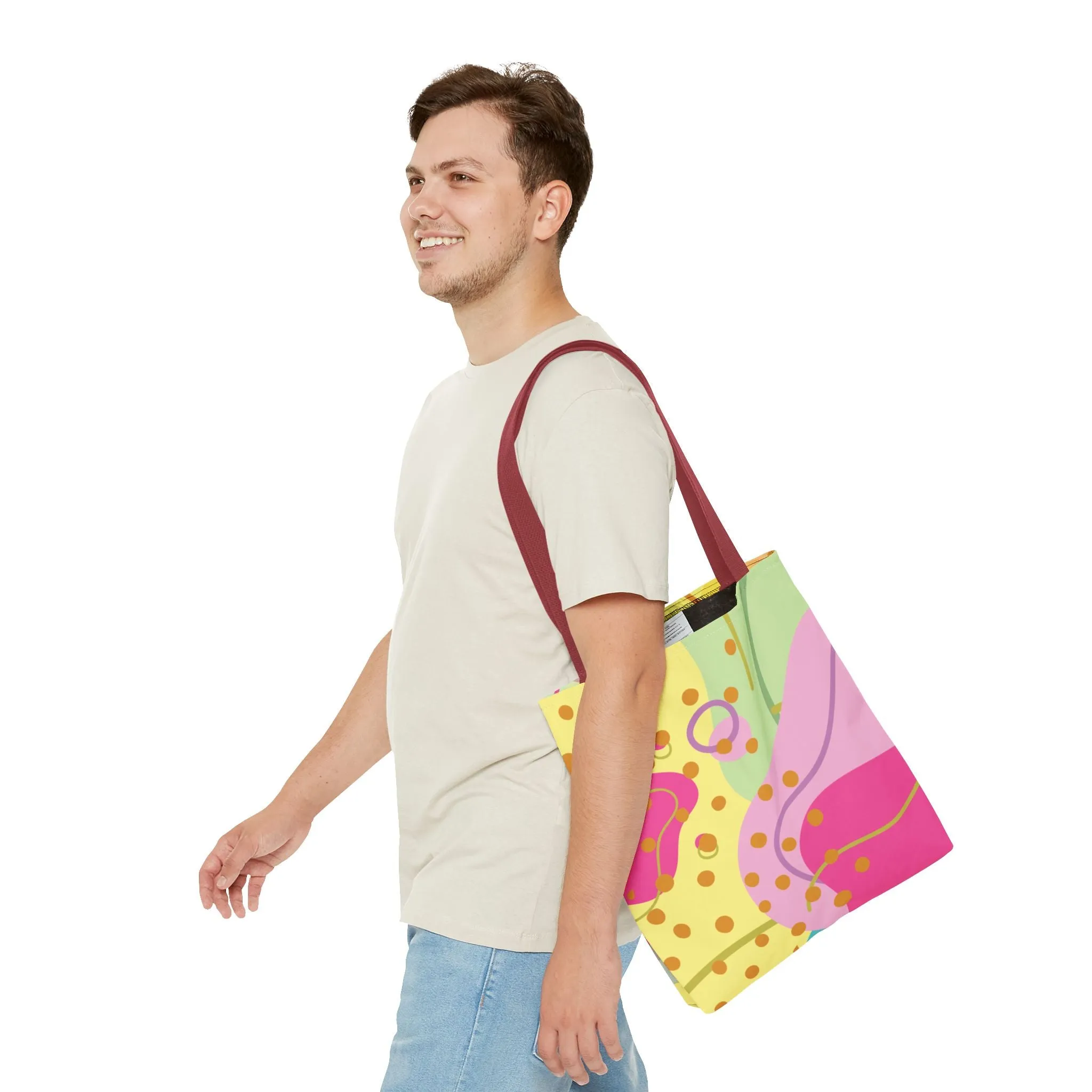 Tote Bag - Fun and Vibrant Digital Abstract Design