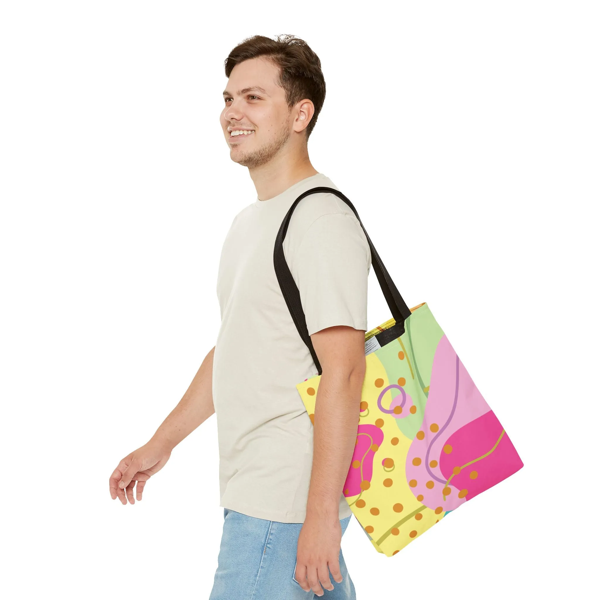 Tote Bag - Fun and Vibrant Digital Abstract Design