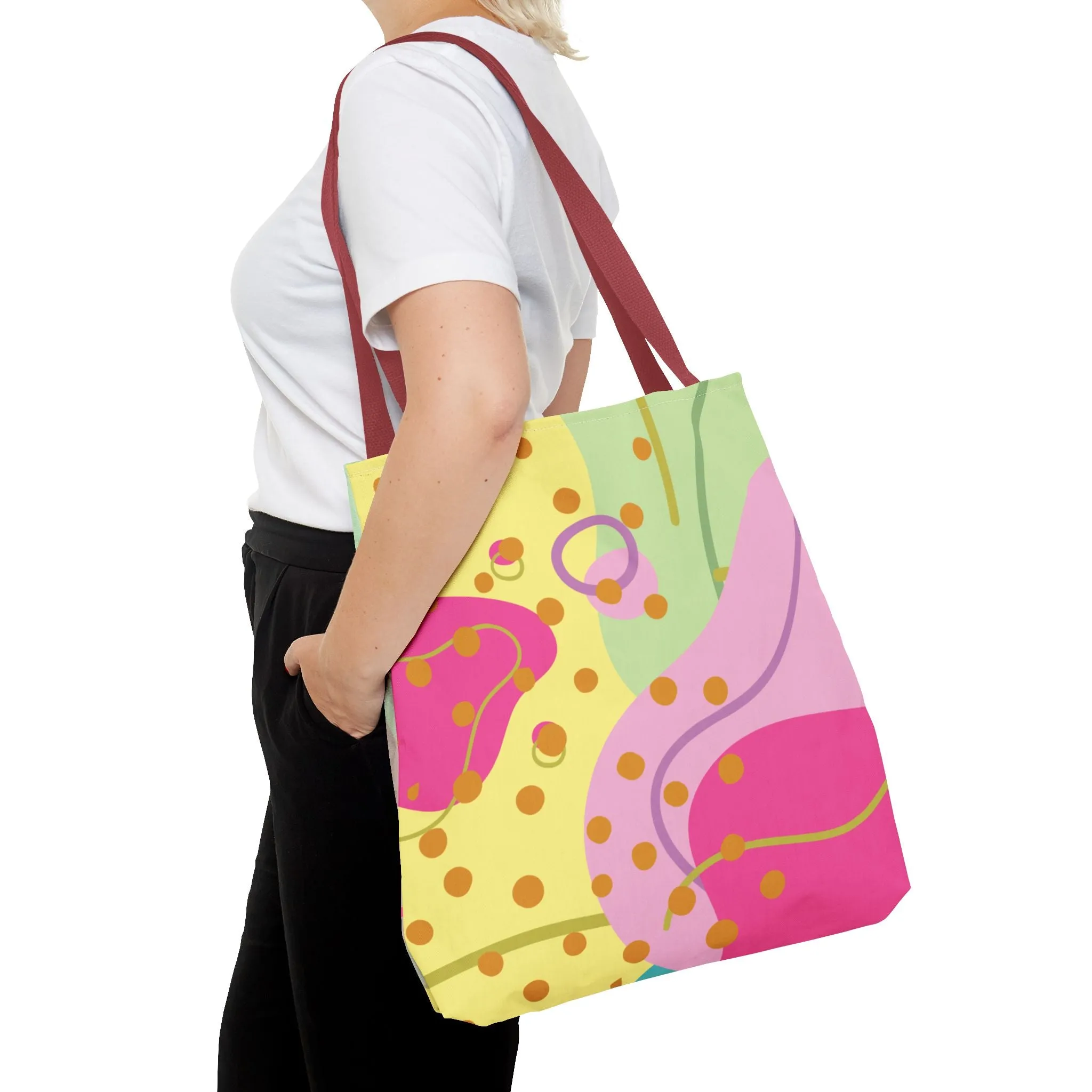 Tote Bag - Fun and Vibrant Digital Abstract Design