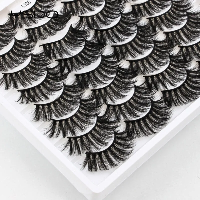 VenusFox 3/5/16 pairs thick 3d mink lashes natural false eyelashes long mink eyelashes handmade soft fluffy lashes makeup faux cils